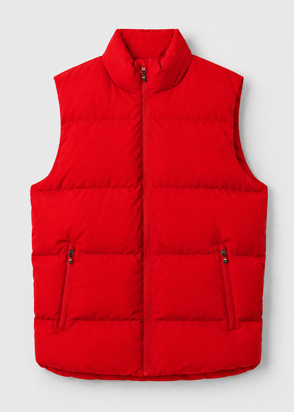 Men's Sleeveless Puffer Gilet | Quilted Insulated Vest | High Zip Collar | Lightweight Layer | Steven & Levon