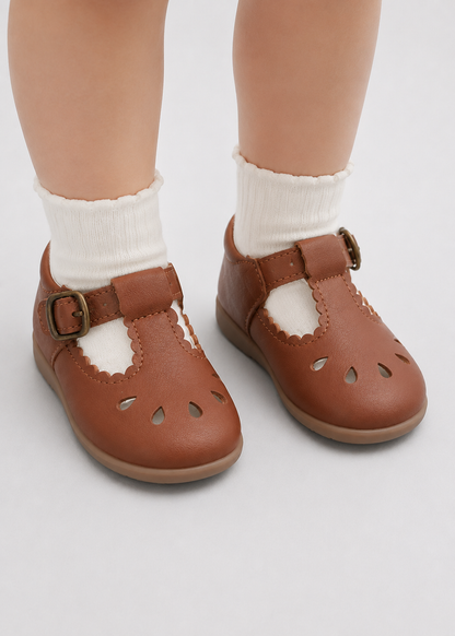Baby Girl School Shoes | Toddler Leather Sandals | Anti-Slip Buckle Shoes | Steven & Levon