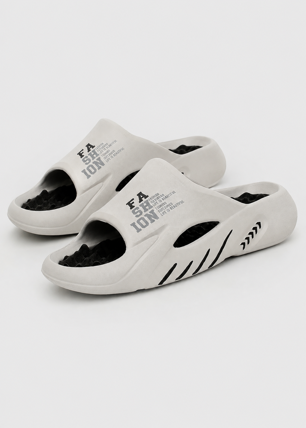 Men's Massage Slide Sandals | EVA Cloud Slippers | Thick Cushioned Non-Slip Shower Slides for Indoor & Outdoor | Steven & Levon