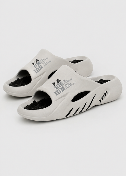 Men's Massage Slide Sandals | EVA Cloud Slippers | Thick Cushioned Non-Slip Shower Slides for Indoor & Outdoor | Steven & Levon