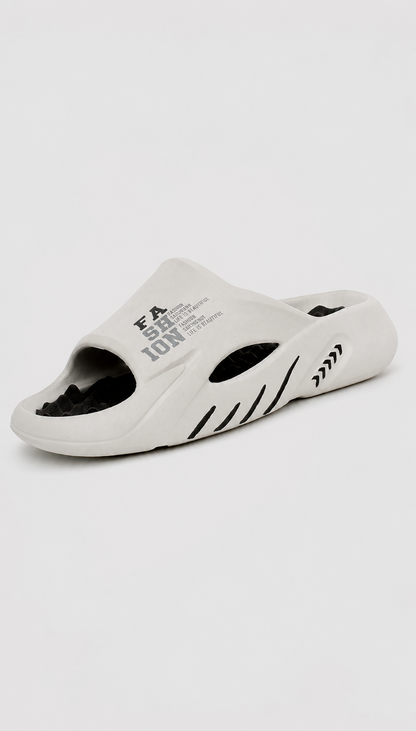 Men's Massage Slide Sandals | EVA Cloud Slippers | Thick Cushioned Non-Slip Shower Slides for Indoor & Outdoor | Steven & Levon