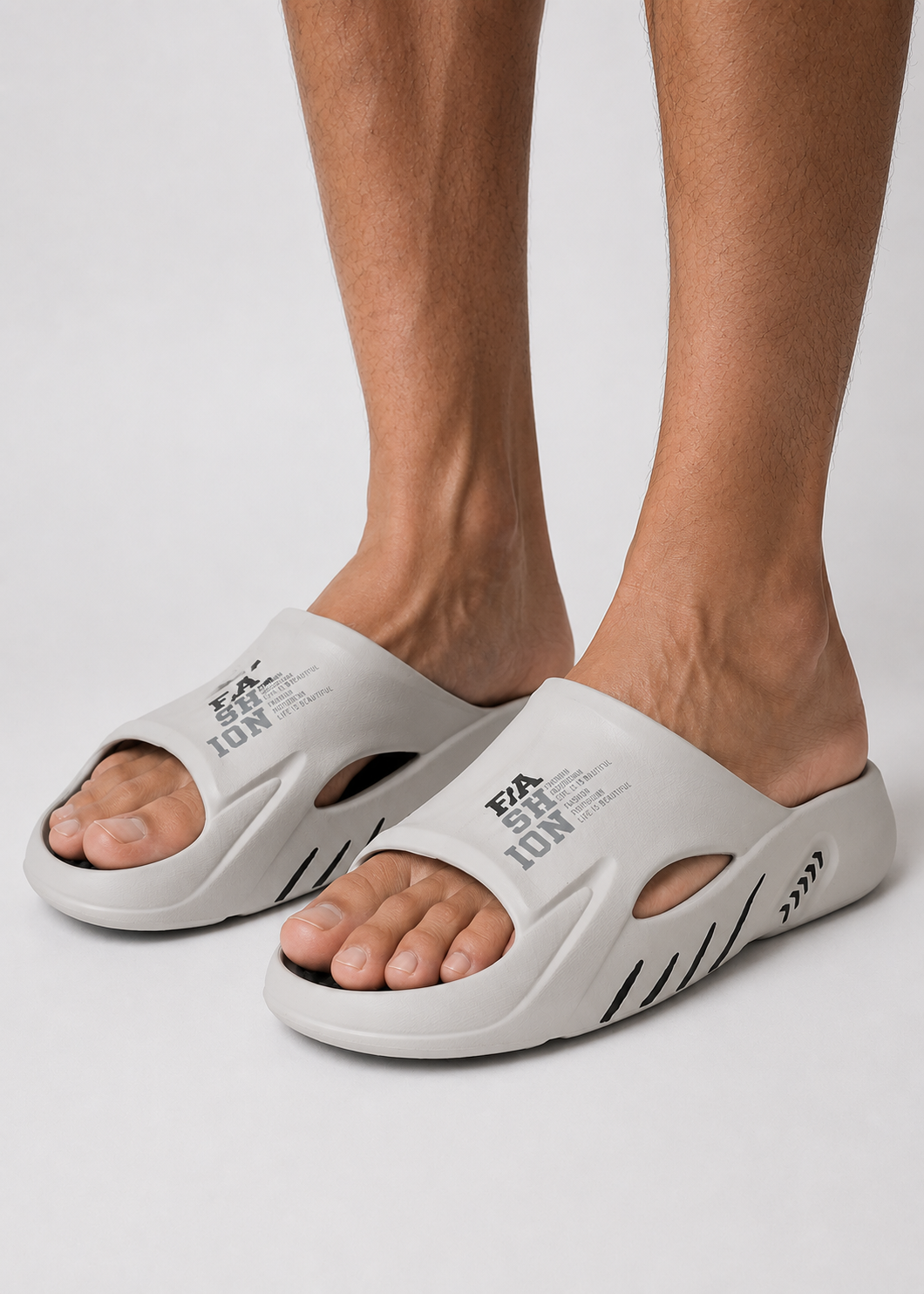 Men's Massage Slide Sandals | EVA Cloud Slippers | Thick Cushioned Non-Slip Shower Slides for Indoor & Outdoor | Steven & Levon