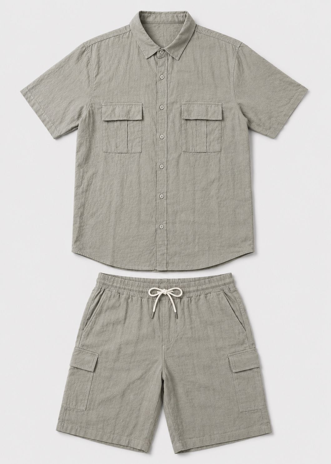 Men’s Casual Linen Shirt and Shorts Set | Men | Breathable Linen Blend | Summer Co-Ord Loungewear | Steven & Levon