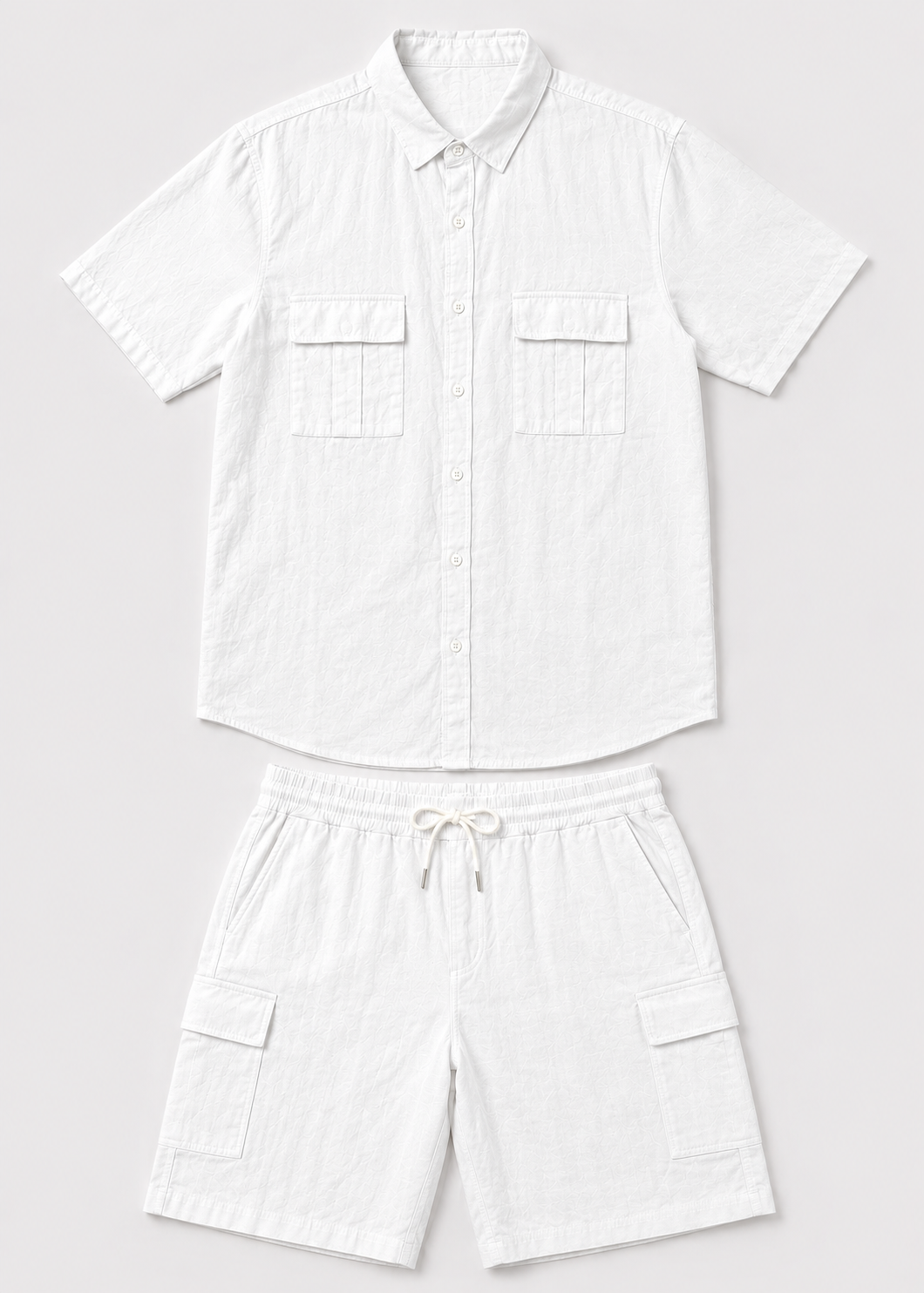 Men’s Casual Linen Shirt and Shorts Set | Men | Breathable Linen Blend | Summer Co-Ord Loungewear | Steven & Levon