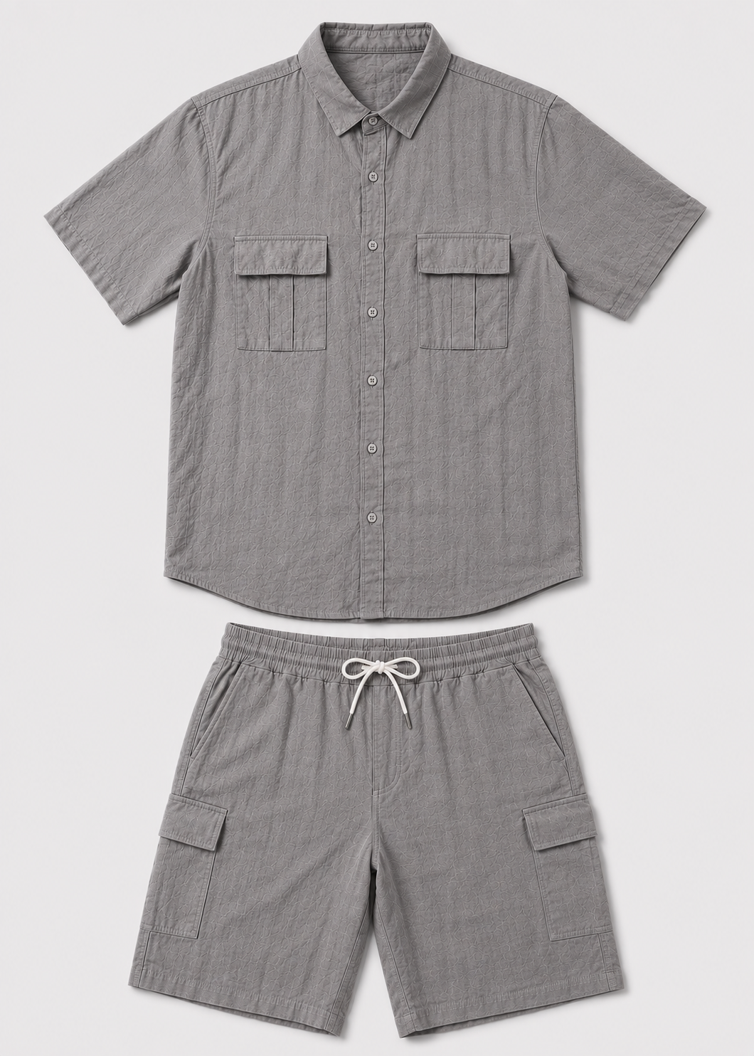 Men’s Casual Linen Shirt and Shorts Set | Men | Breathable Linen Blend | Summer Co-Ord Loungewear | Steven & Levon
