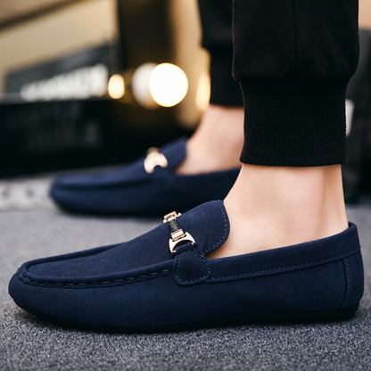 Mens Suede Loafers | Formal Slip-On Dress Shoes | Steven & Levon