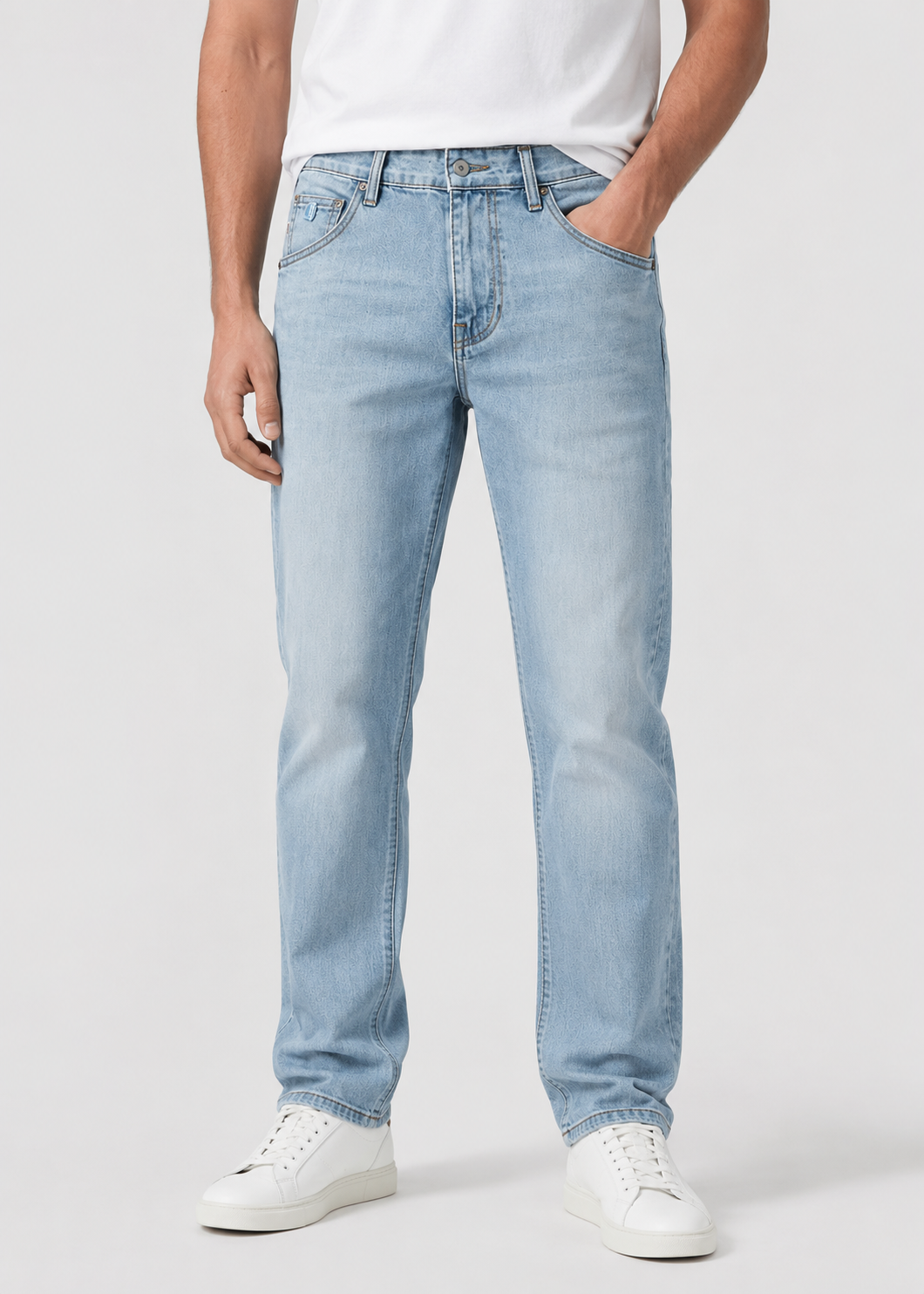 Men's Regular Fit Jeans | Light Blue | Men | Classic Straight Leg | Everyday Casual Wear | Steven & Levon