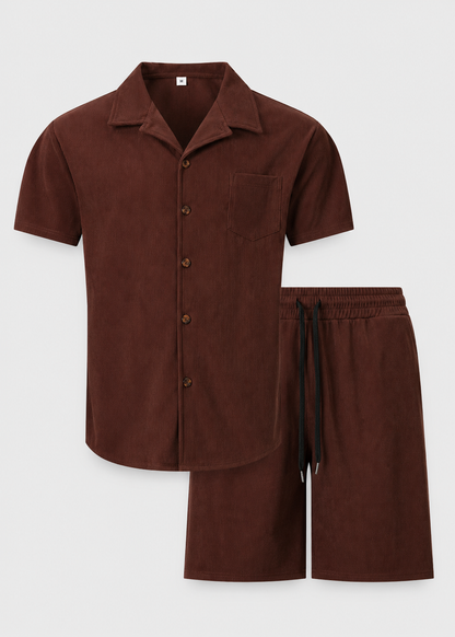 Men's Cuban Outfit Set | Collar Co-Ord Set | Men | Lightweight Cotton Blend | Steven & Levon