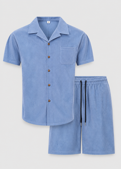 Men's Cuban Outfit Set | Collar Co-Ord Set | Men | Lightweight Cotton Blend | Steven & Levon