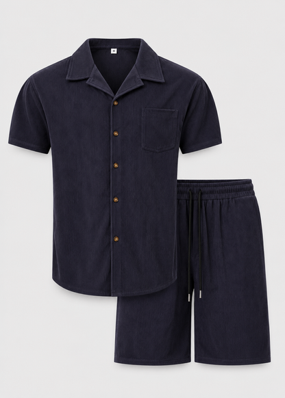 Men's Cuban Outfit Set | Collar Co-Ord Set | Men | Lightweight Cotton Blend | Steven & Levon