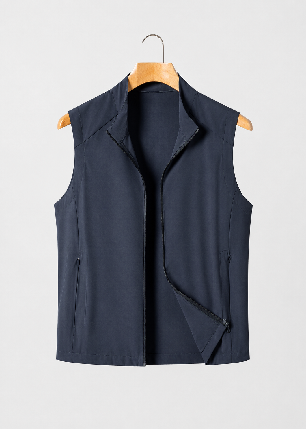Men's Lightweight Zip Front Bodywarmer | Nylon-Spandex Blend | Insulated Sleeveless Vest | Steven & Levon