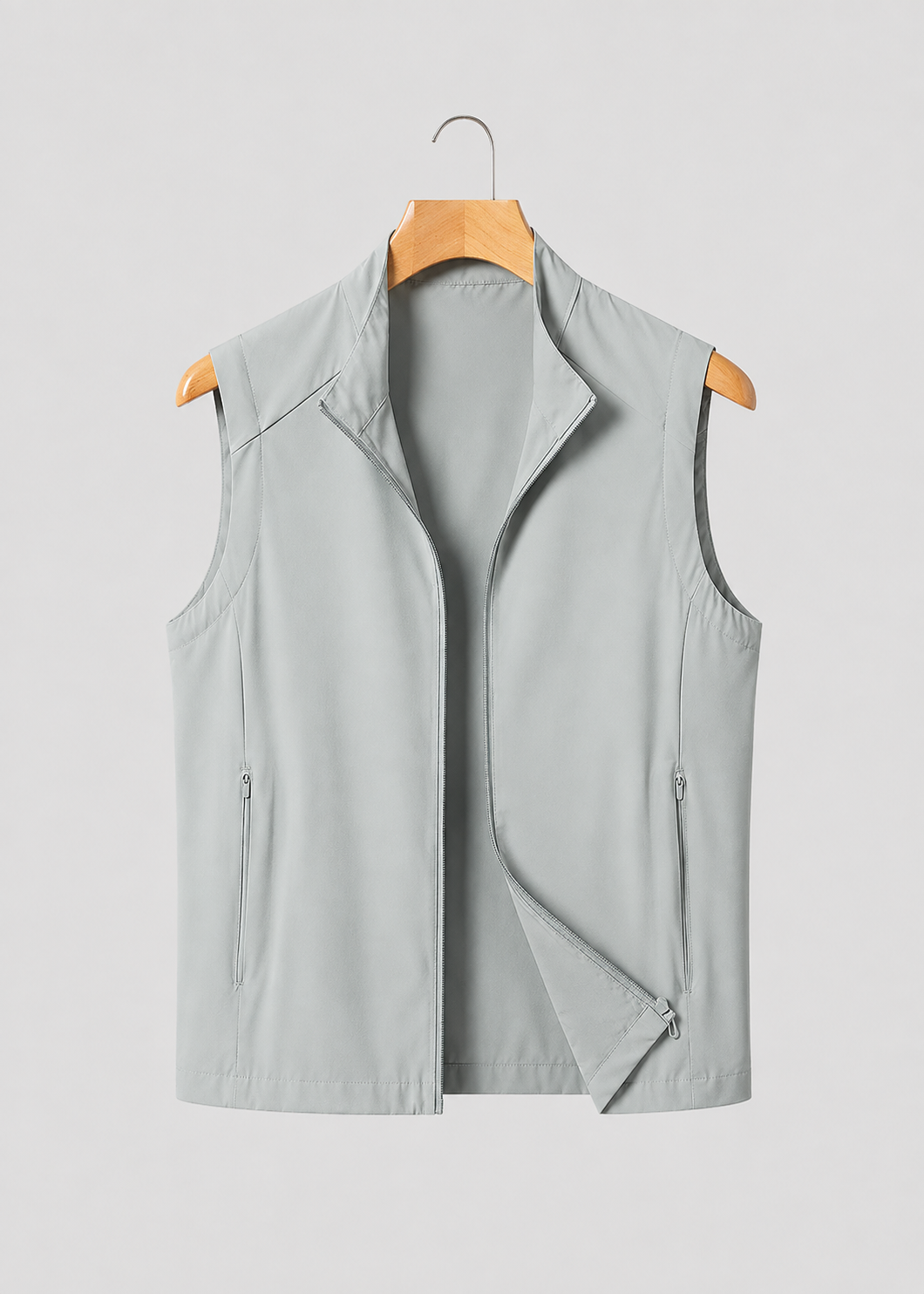Men's Lightweight Zip Front Bodywarmer | Nylon-Spandex Blend | Insulated Sleeveless Vest | Steven & Levon
