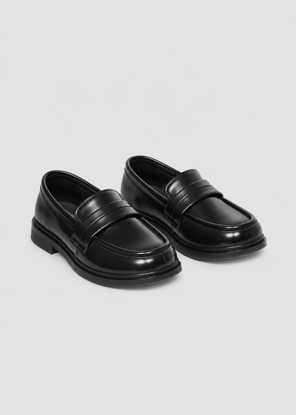 Kids Loafers | Round Toe School Shoes | PU-Leather | Smart Casual Penny Loafers | Steven & Levon