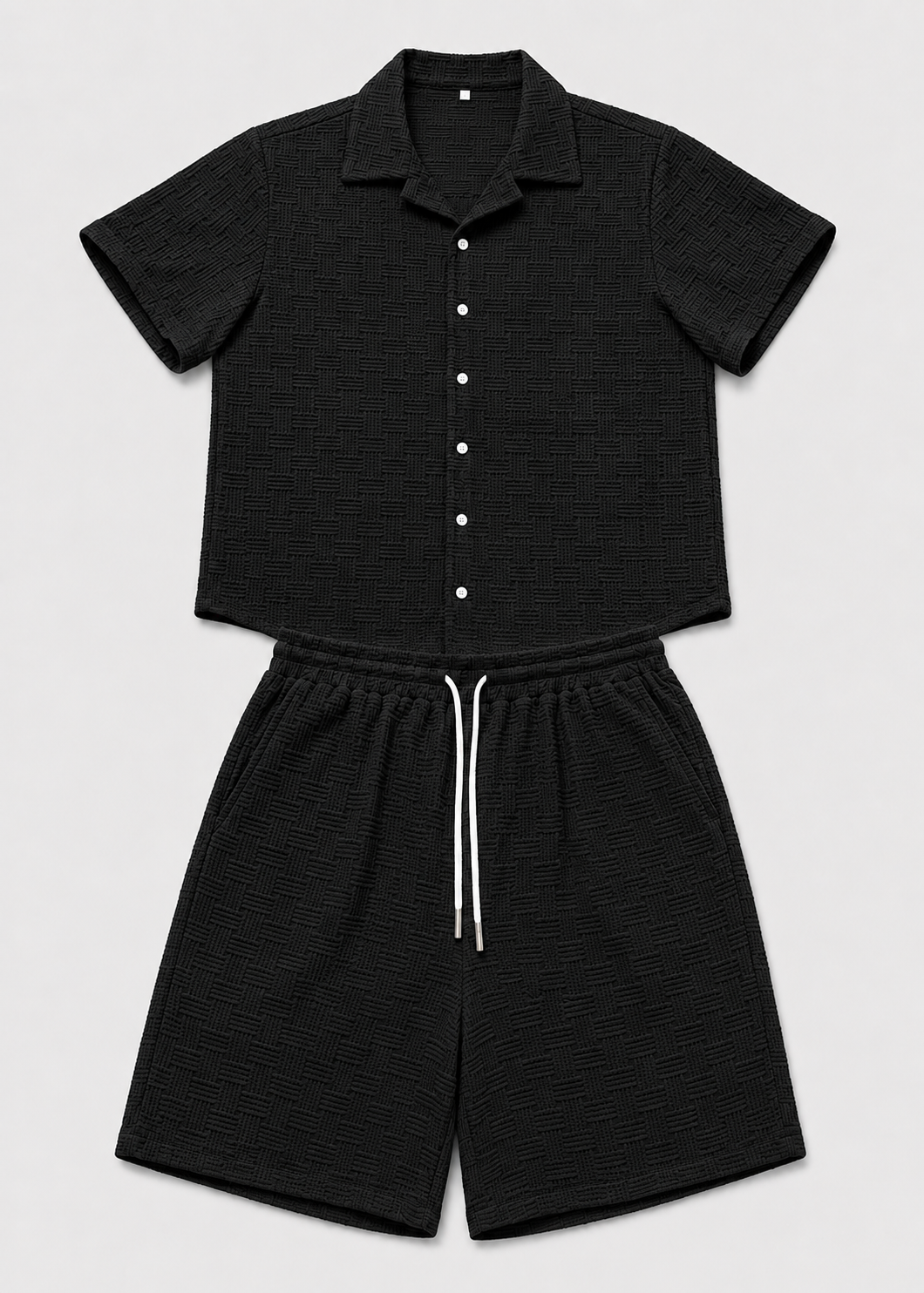 Men's Short Sleeve Shirt and Shorts Set | Co-Ord Set | Men | Polyester | Steven & Levon