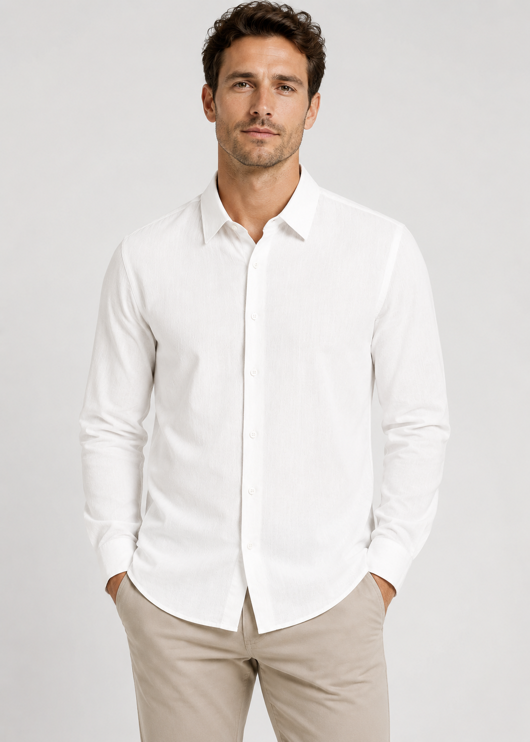 Men's Casual Linen Shirt | Men | Breathable Linen Blend | Button Up | Steven & Levon