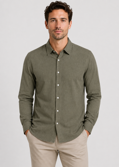Men's Casual Linen Shirt | Men | Breathable Linen Blend | Button Up | Steven & Levon