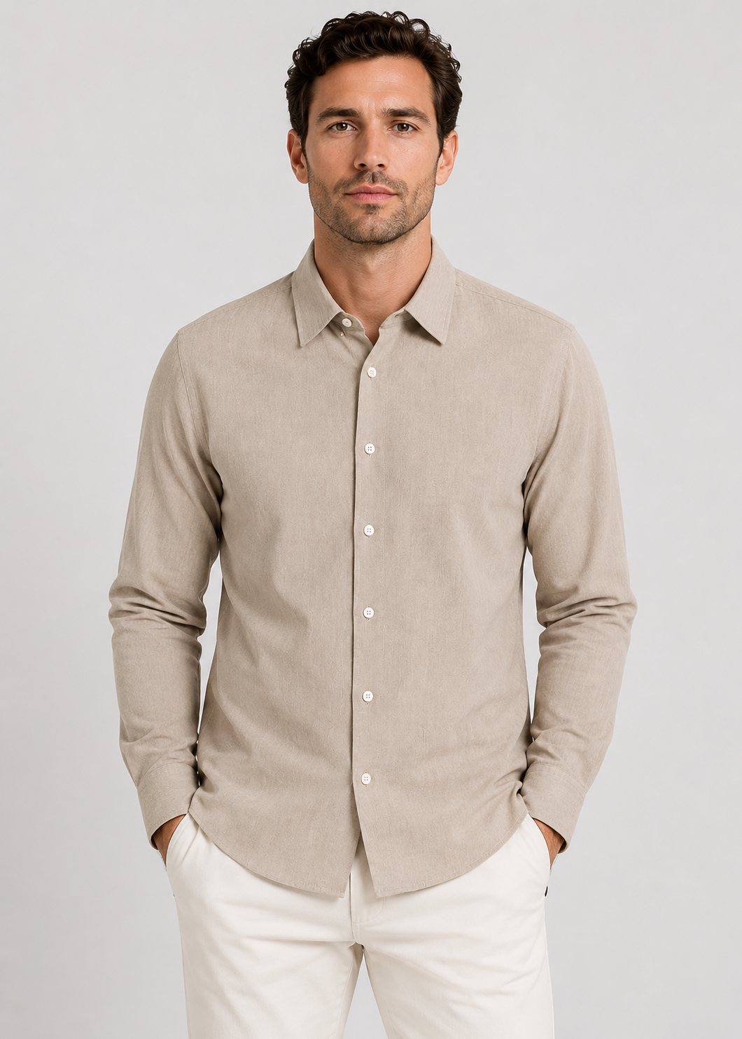 Men's Casual Linen Shirt | Men | Breathable Linen Blend | Button Up | Steven & Levon