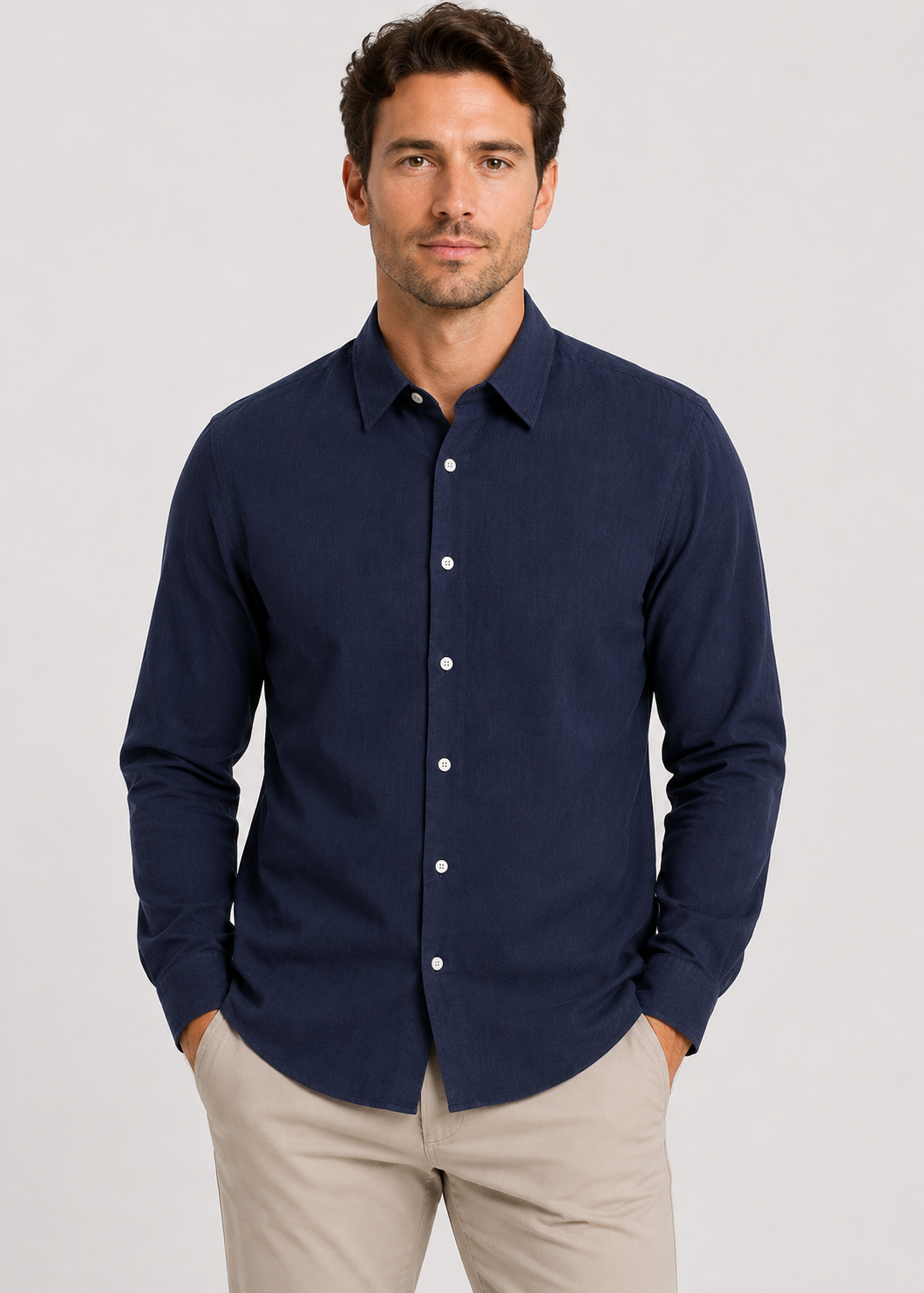 Men's Casual Linen Shirt | Men | Breathable Linen Blend | Button Up | Steven & Levon