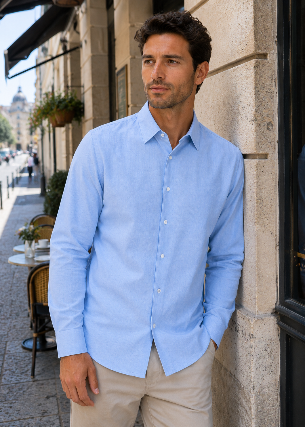 Men's Casual Linen Shirt | Men | Breathable Linen Blend | Button Up | Steven & Levon