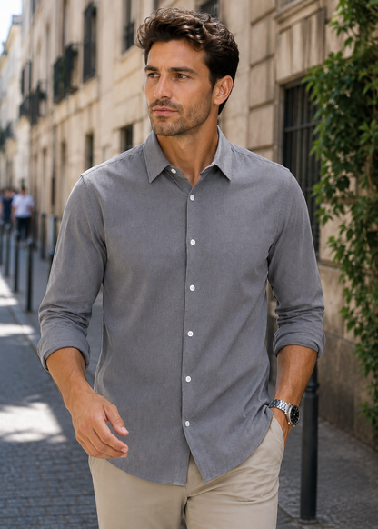 Men's Casual Linen Shirt | Men | Breathable Linen Blend | Button Up | Steven & Levon