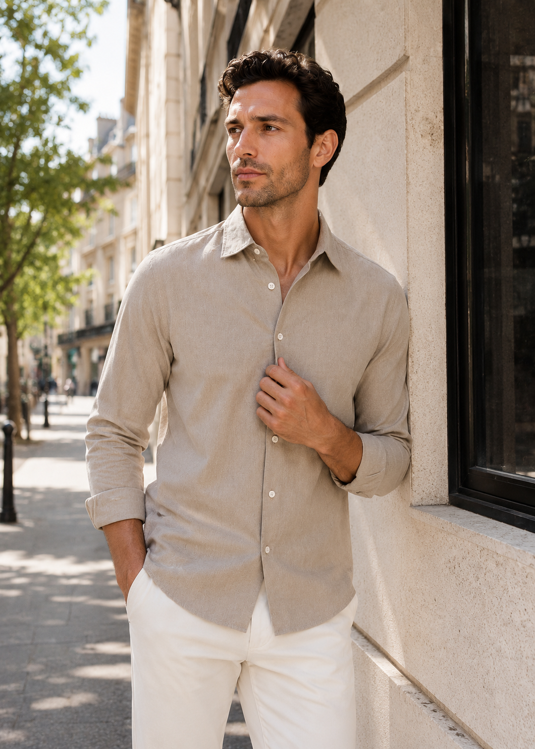 Men's Casual Linen Shirt | Men | Breathable Linen Blend | Button Up | Steven & Levon