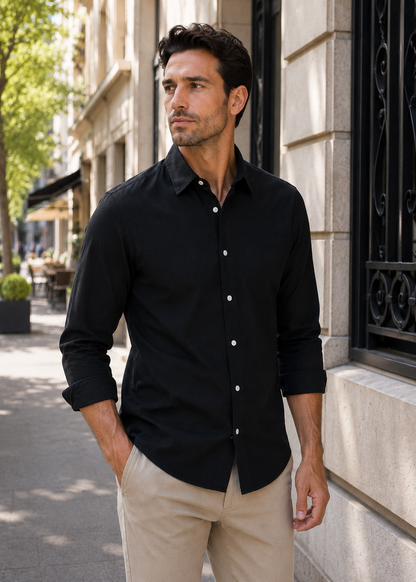 Men's Casual Linen Shirt | Men | Breathable Linen Blend | Button Up | Steven & Levon