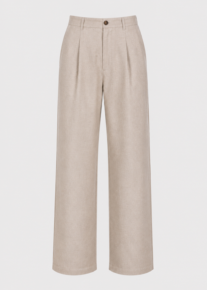 Men's Wide Leg Trousers |  Relaxed Fit Cotton Blend Pants | Smart Casual Streetwear | Steven & Levon