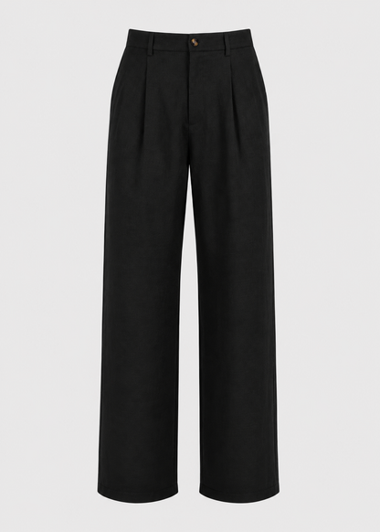 Men's Wide Leg Trousers |  Relaxed Fit Cotton Blend Pants | Smart Casual Streetwear | Steven & Levon