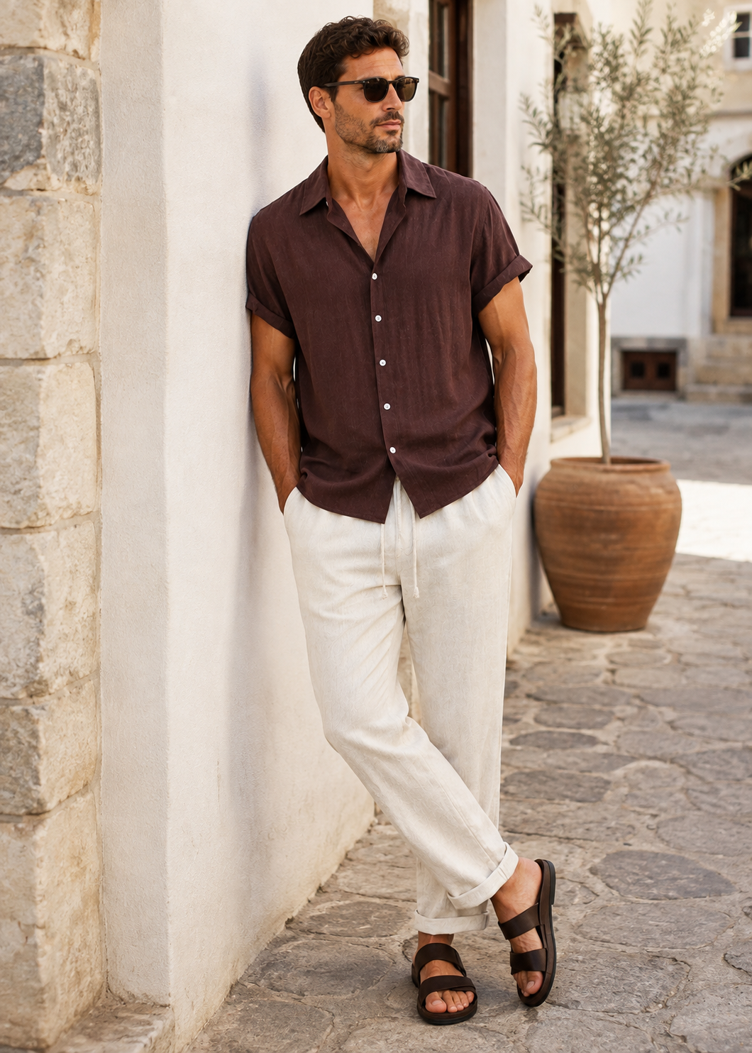 Men's Summer Shirt & Trousers Set | Men's Co-Ord | Relaxed Fit | Steven & Levon