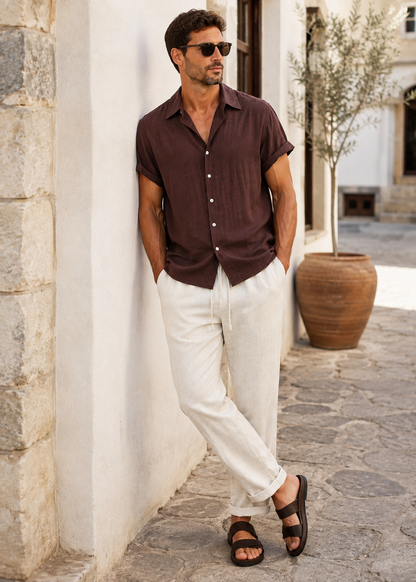 Men's Summer Shirt & Trousers Set | Men's Co-Ord | Relaxed Fit | Steven & Levon
