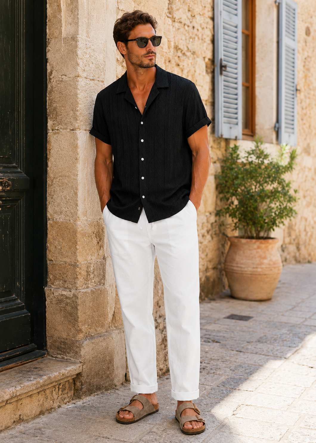 Men's Summer Shirt & Trousers Set | Men's Co-Ord | Relaxed Fit | Steven & Levon
