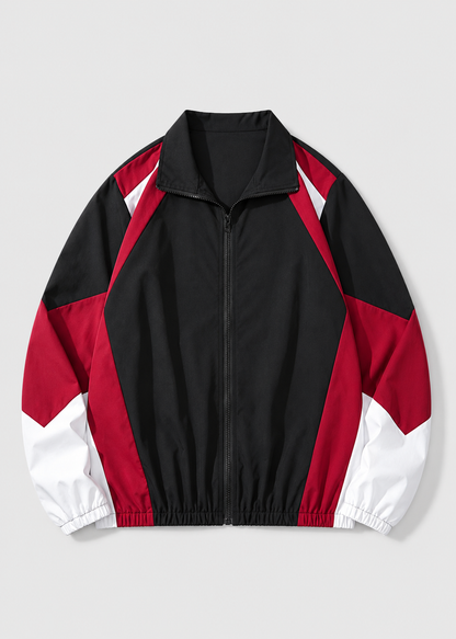 Colorbrix - Colour-Blocked Zip-Up Casual Jacket  Casual Everyday Wear