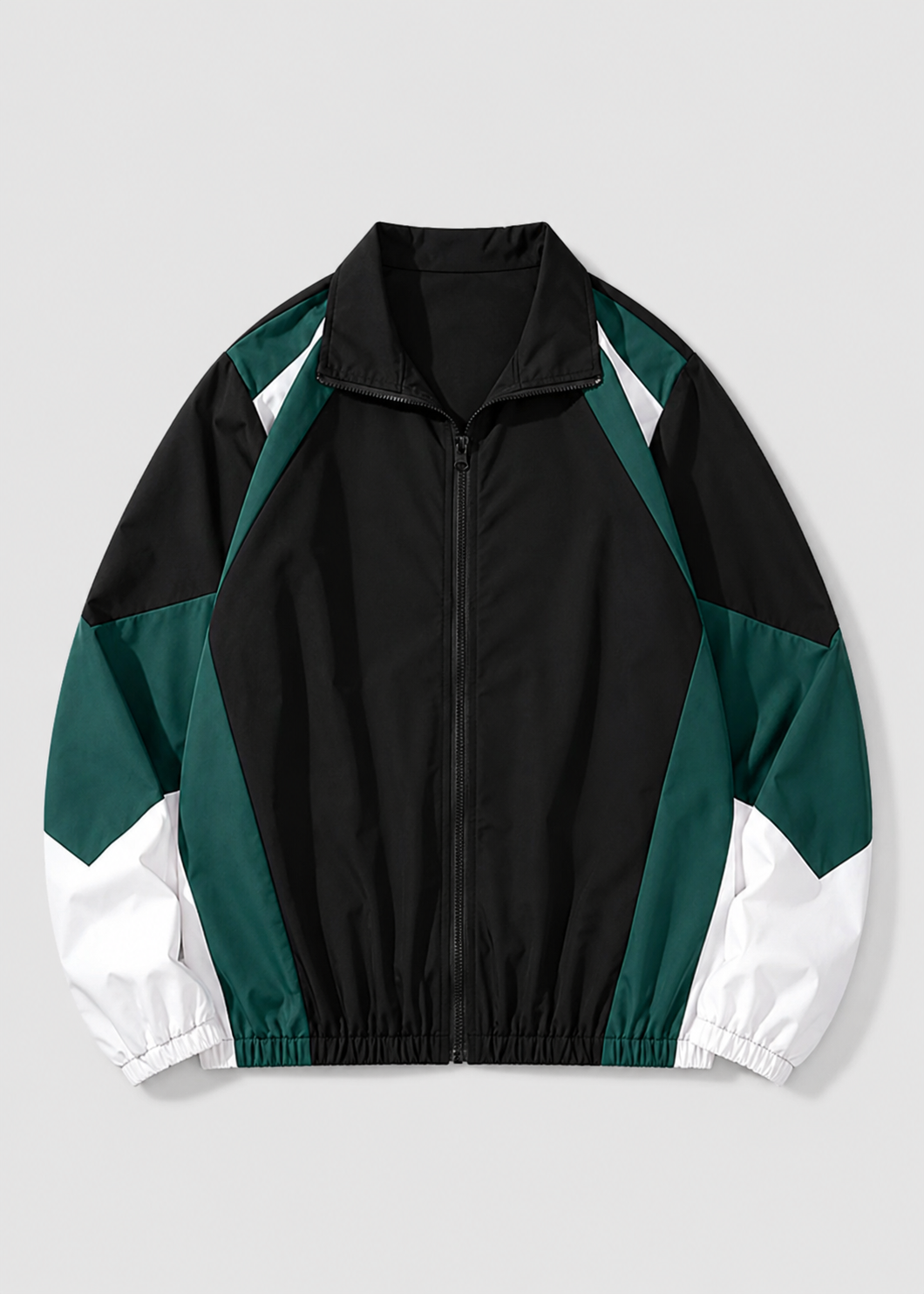 Colorbrix - Colour-Blocked Zip-Up Casual Jacket  Casual Everyday Wear