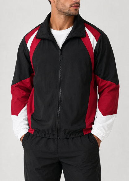 Colorbrix - Colour-Blocked Zip-Up Casual Jacket  Casual Everyday Wear
