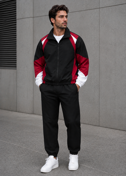 Colorbrix - Colour-Blocked Zip-Up Casual Jacket  Casual Everyday Wear