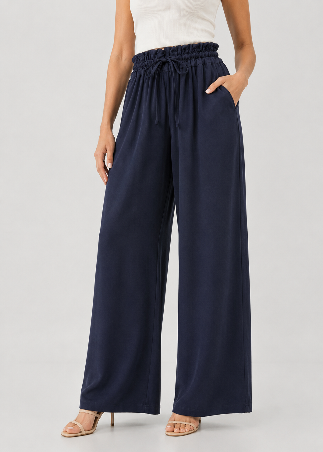 Women's Wide Leg Pants | Elastic Waist | Lightweight Casual | Steven & Levon