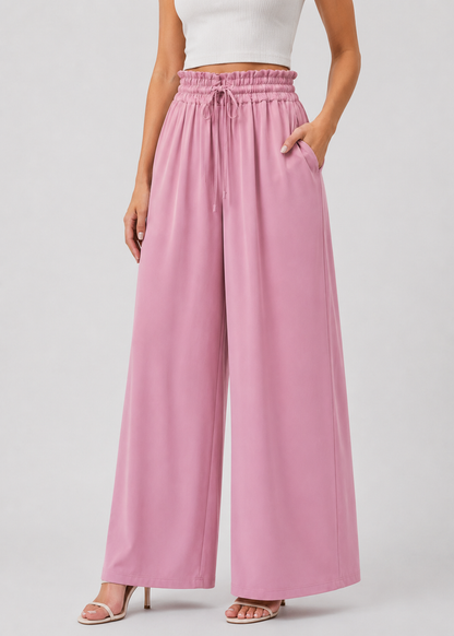 Women's Wide Leg Pants | Elastic Waist | Lightweight Casual | Steven & Levon