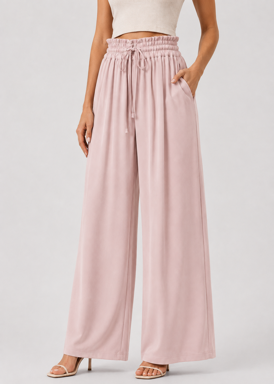 Women's Wide Leg Pants | Elastic Waist | Lightweight Casual | Steven & Levon