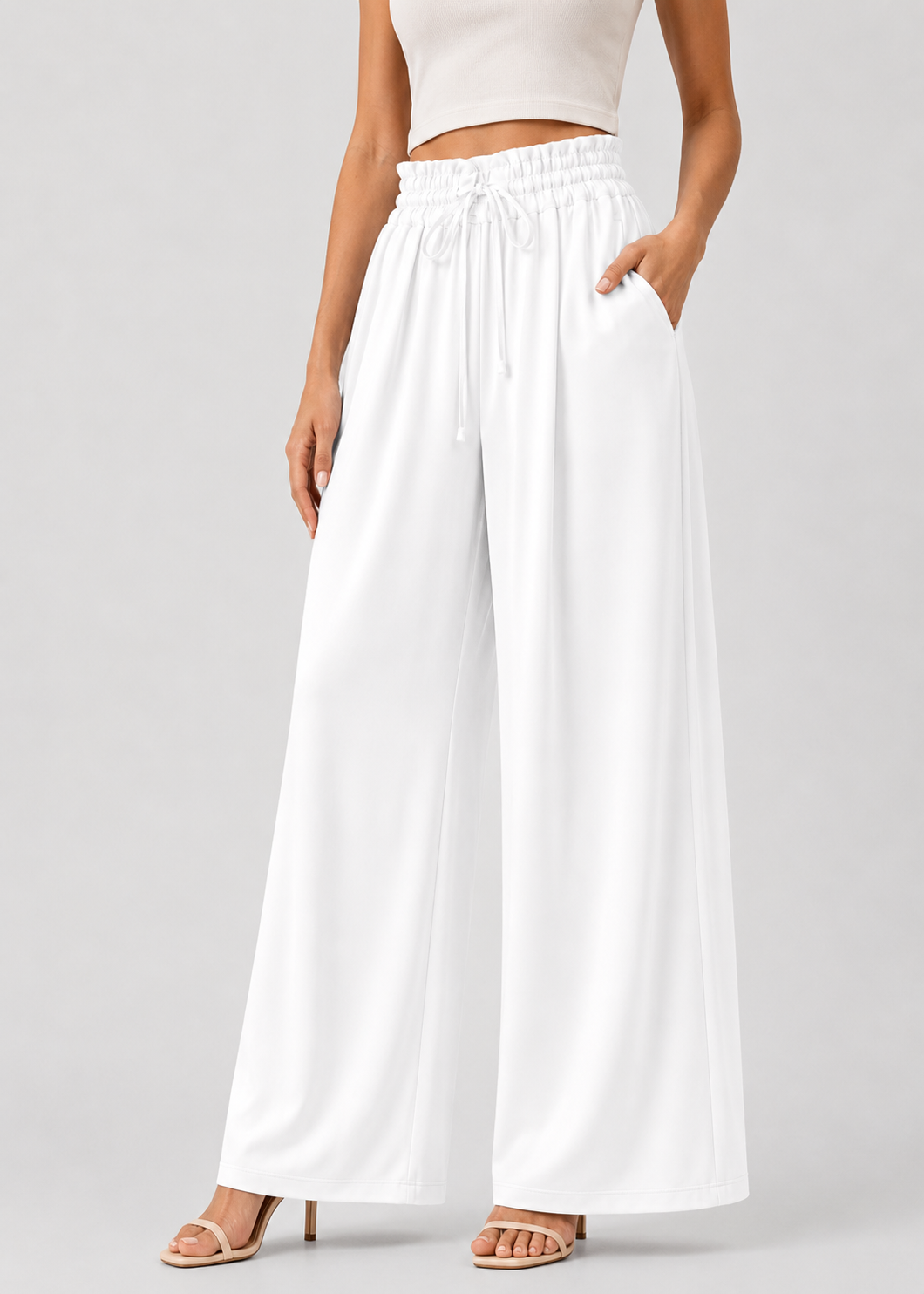 Women's Wide Leg Pants | Elastic Waist | Lightweight Casual | Steven & Levon