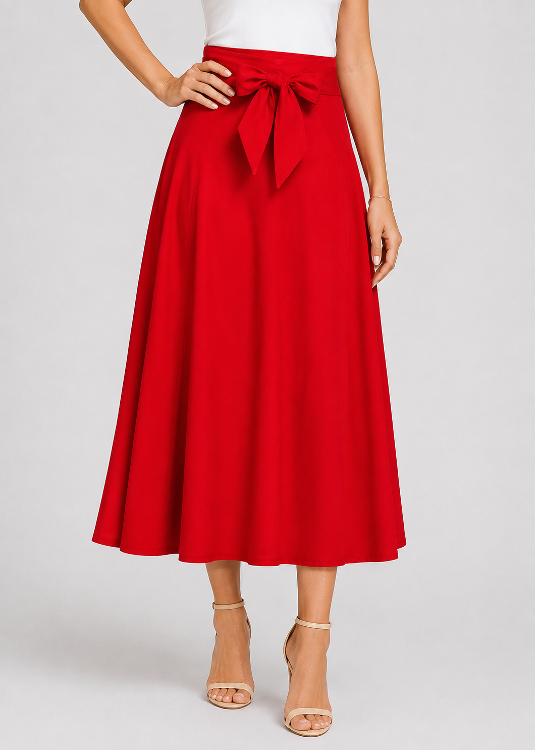 Elegant Summer Skirt | Women | Polyester Fabric | Flowy A-Line | Casual Holiday & Everyday Wear | Steven & Levon