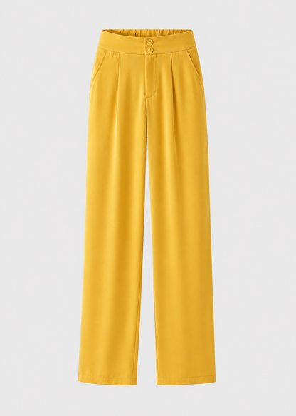 Wide Leg Trousers | Women | Polyester | High Waisted | Lightweight Breathable Pants | Steven & Levon