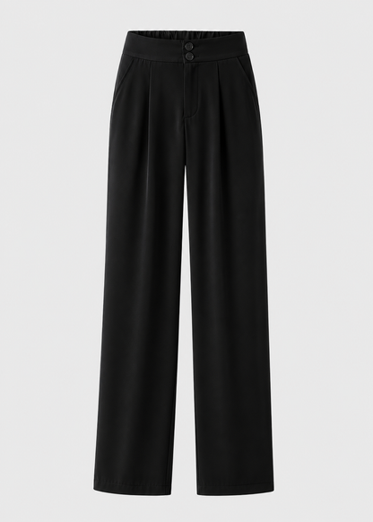 Wide Leg Trousers | Women | Polyester | High Waisted | Lightweight Breathable Pants | Steven & Levon
