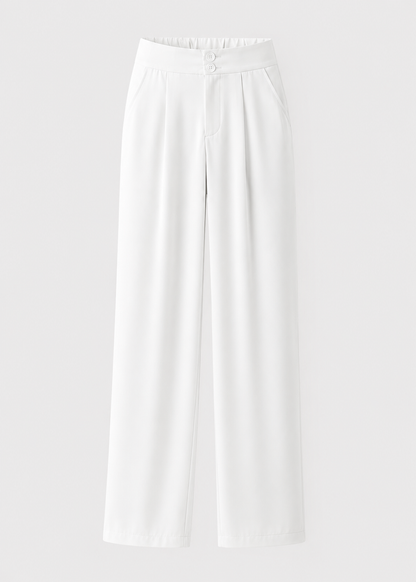 Wide Leg Trousers | Women | Polyester | High Waisted | Lightweight Breathable Pants | Steven & Levon