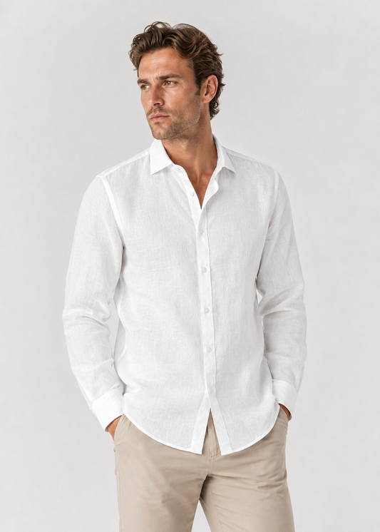 Men's Airy Long Sleeve Shirt | Men | Polyester Blend | Breathable Relaxed Fit Casual Summer Top | Steven & Levon