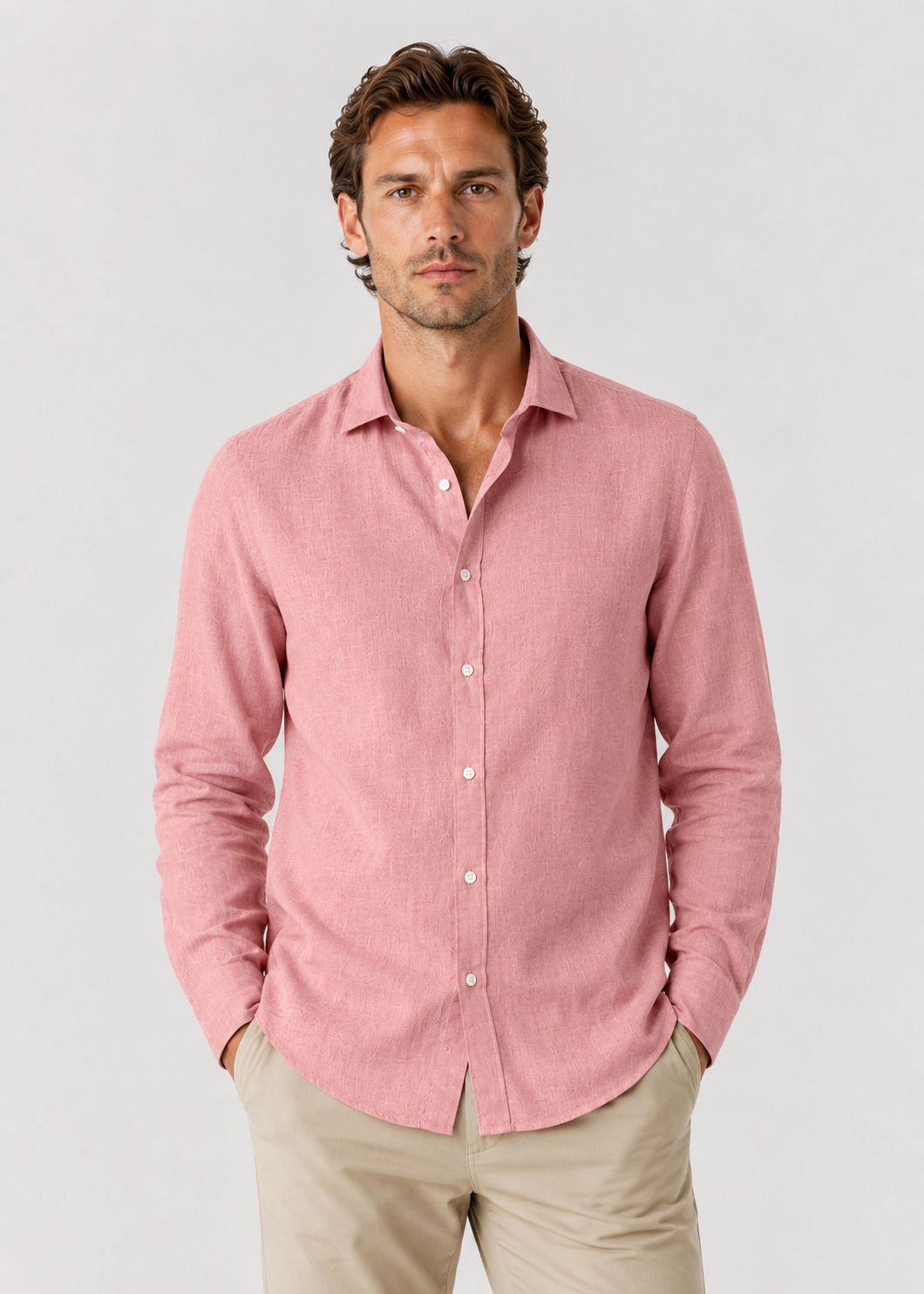 Men's Airy Long Sleeve Shirt | Men | Polyester Blend | Breathable Relaxed Fit Casual Summer Top | Steven & Levon