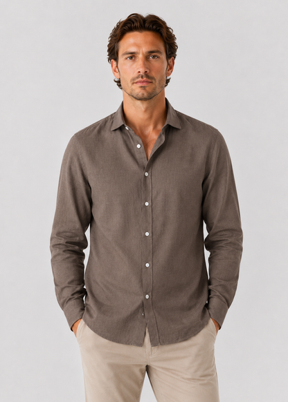 Men's Airy Long Sleeve Shirt | Men | Polyester Blend | Breathable Relaxed Fit Casual Summer Top | Steven & Levon