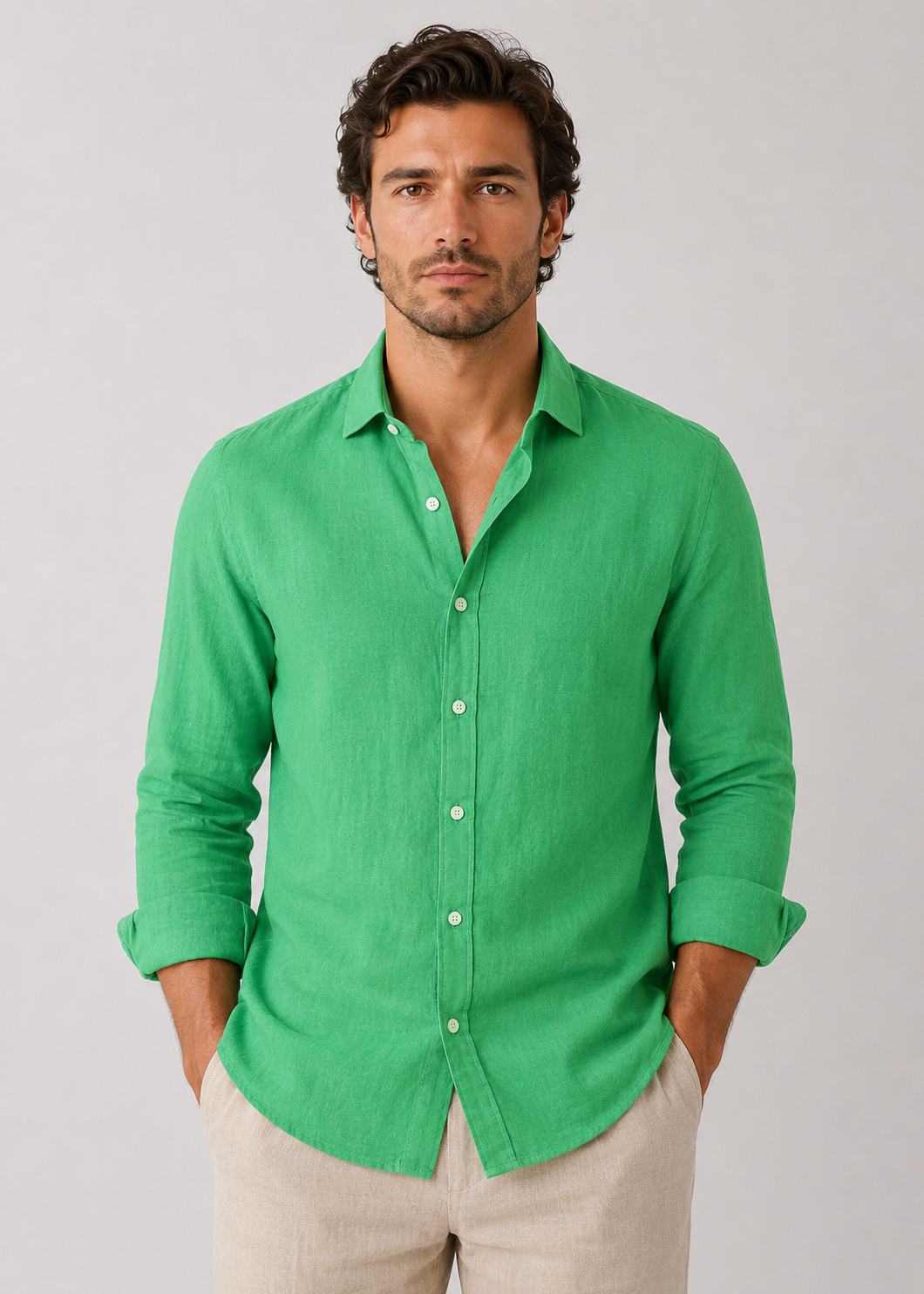 Men's Airy Long Sleeve Shirt | Men | Polyester Blend | Breathable Relaxed Fit Casual Summer Top | Steven & Levon