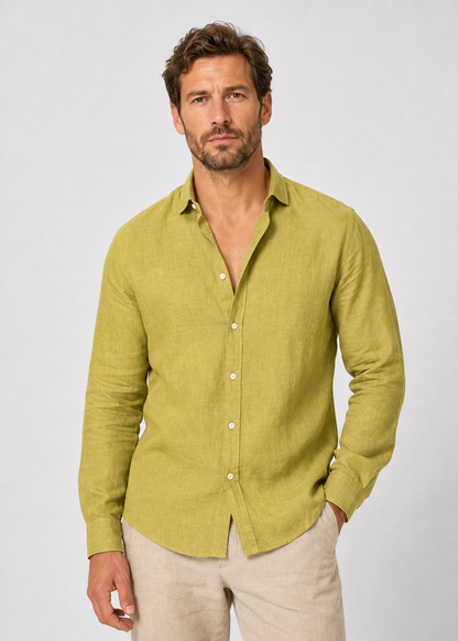 Men's Airy Long Sleeve Shirt | Men | Polyester Blend | Breathable Relaxed Fit Casual Summer Top | Steven & Levon