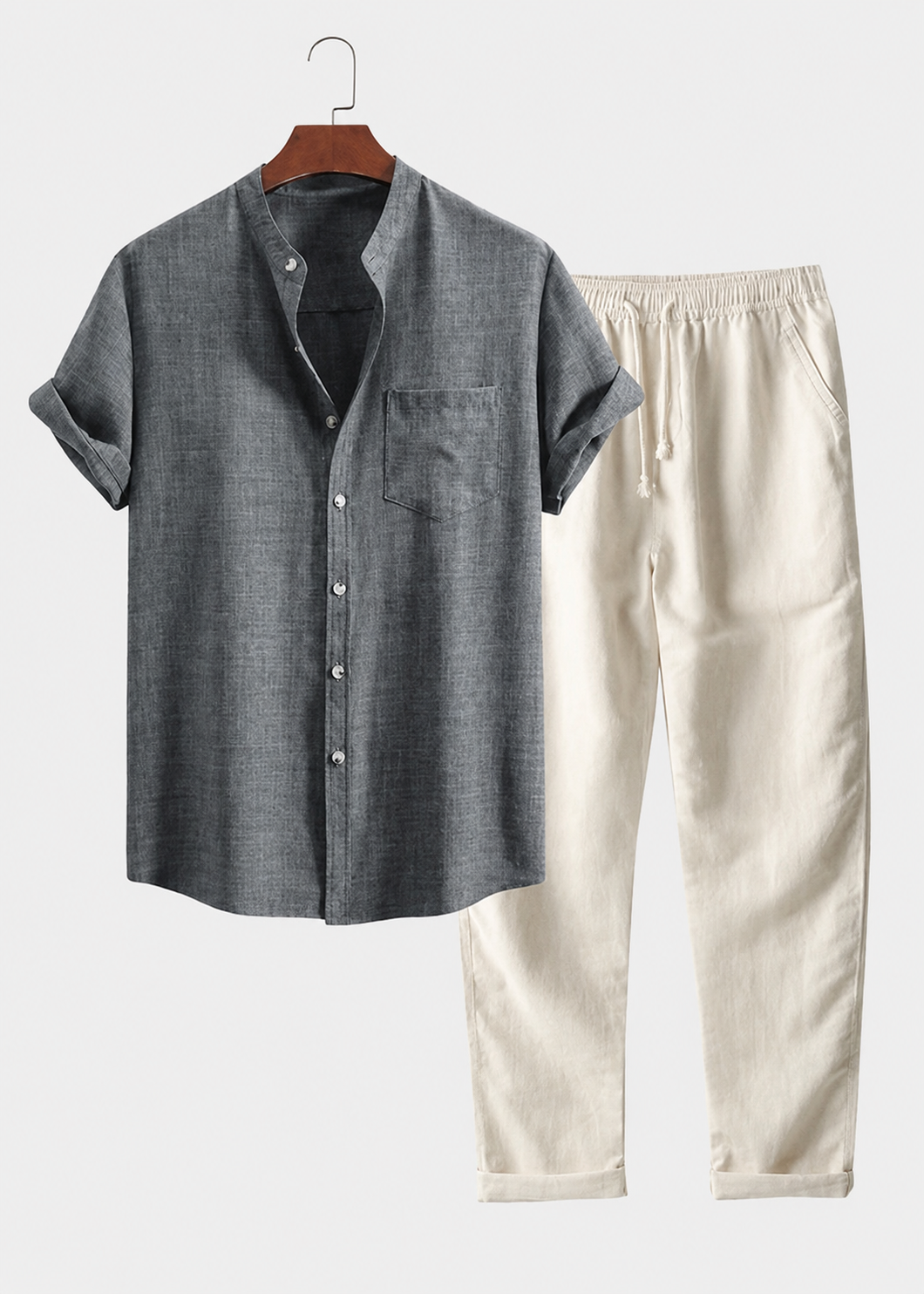 Men's Summer Shirt & Trousers Set | Men's Co-Ord | Relaxed Fit | Steven & Levon