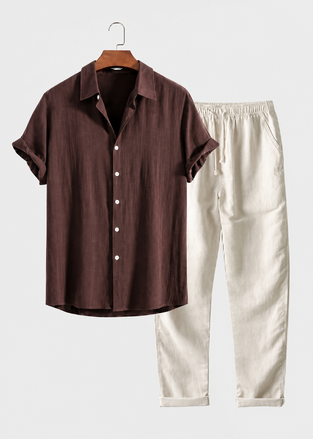Men's Summer Shirt & Trousers Set | Men's Co-Ord | Relaxed Fit | Steven & Levon